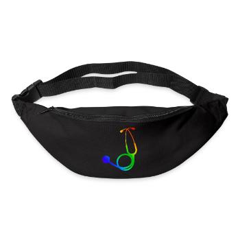 Stethoscope colored | Stethoscope coloured - Bum bag - black - Front