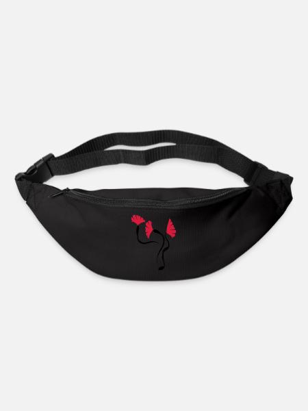 poppies_flowers - Bum bag - black