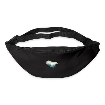 Bird Silhouette mit Hintergrund - Gürteltasche - Schwarz - Vorne