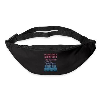 Ich Bin Stolze Schwester eines tollen Bruders - Gürteltasche - Schwarz - Vorne