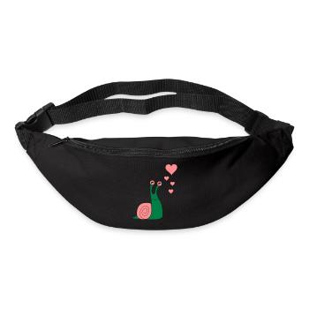 schnecke_verliebt_02 - Bum bag - black - Front