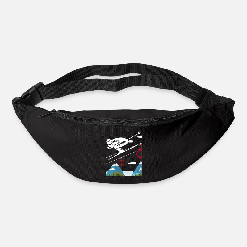 Ski skiing vacation skiing - Bum bag - black