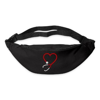 Stethoscope I heart medicine - Bum bag - black - Front