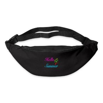 Hello Summer Palm Trees Neon - Bum bag - black - Front