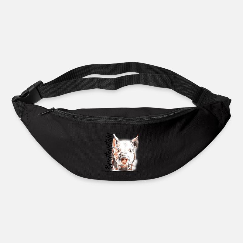 Schweinchen - Gürteltasche - Schwarz