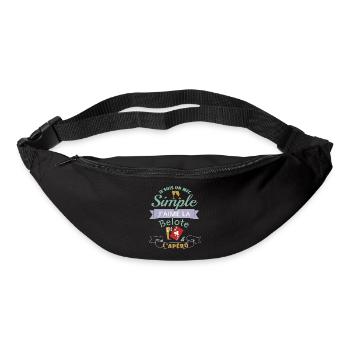 J´aime la belote et l apéro cadeau - Sac banane - noir - Devant