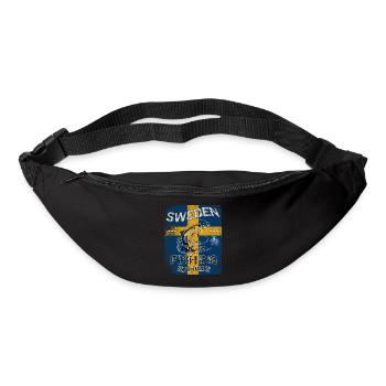 Sweden Fishing Flag Fishing Fish Design - Bum bag - black - Front