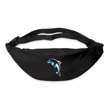 Delfin Show Delphin intelligenter Fisch Geschenk - Gürteltasche - Schwarz - Vorne