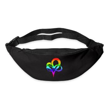 Polyamorie Herz Symbol Farbverlauf LGBTQ - Gürteltasche - Schwarz - Vorne