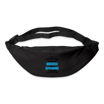 Bogosse et Gendarme, Humour Cadeau Gendarme - Sac banane - noir - Devant