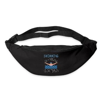 Brustschwimmen tauchen Schwimmer scuba Geschenk - Gürteltasche - Schwarz - Vorne