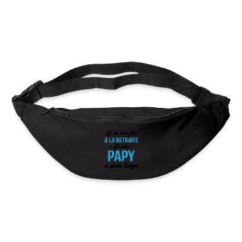 Je ne suis pas retraité je suis papy à plein temps - Sac banane - noir - Devant