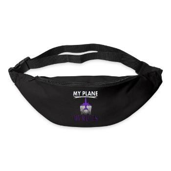 Mon avion mes règles volent cadeau - Sac banane - noir - Devant