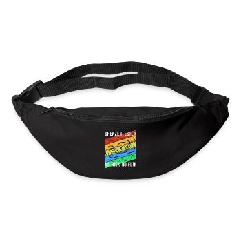 Grenzentester No Risk No Fun Motorradfahrer Biker - Gürteltasche - Schwarz - Vorne