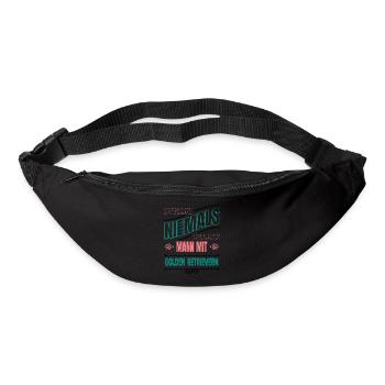 großpapa lieblingshund lustig geburt pfote welpe - Gürteltasche - Schwarz - Vorne
