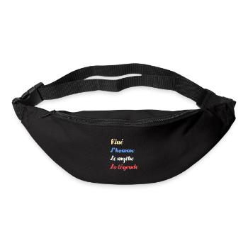 kiné homme mythe légende humour kinésithérapeute - Sac banane - noir - Devant