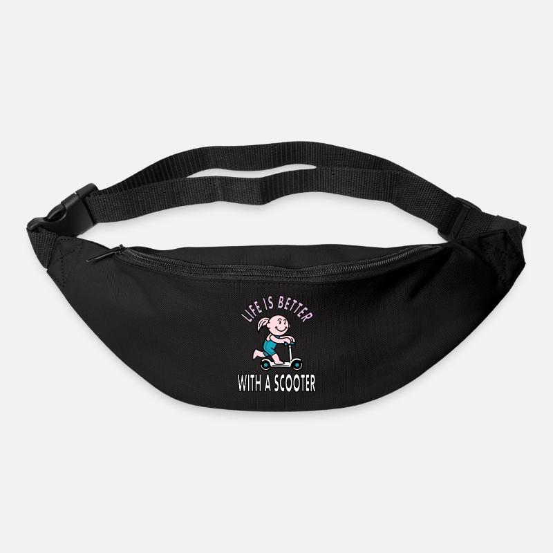 Rollerfahrer Roller fahren Moped Zweirad Geschenk - Gürteltasche - Schwarz