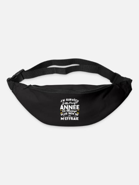 Humour Cadeau Ma Première Année De Mariage - Sac banane - noir