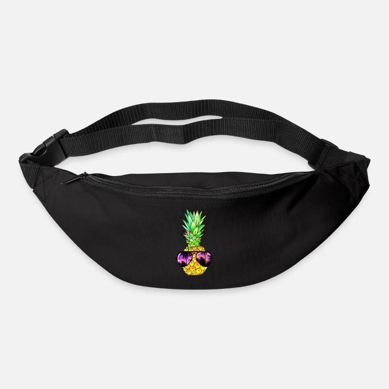 coole Ananas mit Sonnenbrille - Gürteltasche - Schwarz