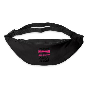 Compliqué d'être une maman et une Aide-soignante - Sac banane - noir - Devant