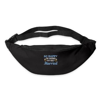 So Glücklich, Dass Ich Für Braut Und Bräutigam - Gürteltasche - Schwarz - Vorne