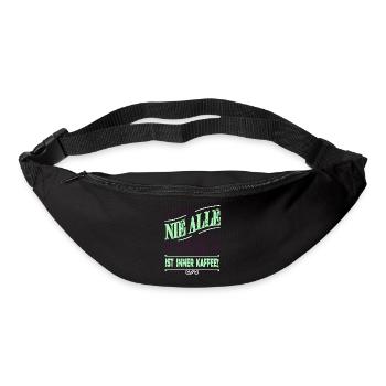 arbeiten kaffeetasse arbeitskollege becher montag - Gürteltasche - Schwarz - Vorne