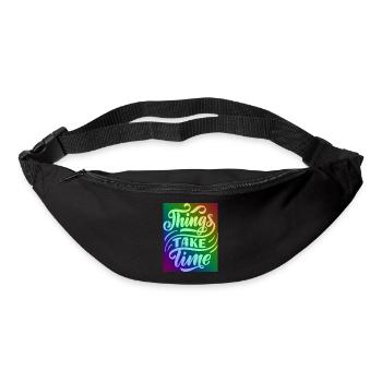 colourful typography - Bum bag - black - Front