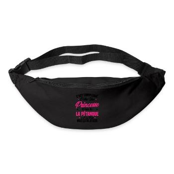 Princesse et pétanque - Sac banane - noir - Devant