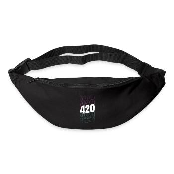 Funny 420-design Pour les geeks de l’informatique - Sac banane - noir - Devant
