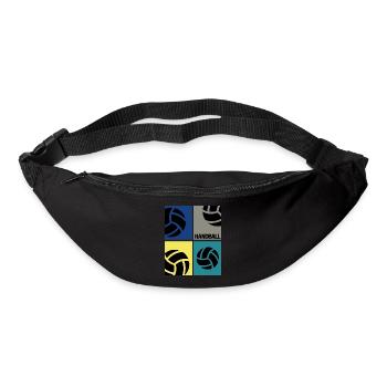 handballer handball retro design handballspieler - Gürteltasche - Schwarz - Vorne