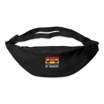 Mon thérapeute Pour tous les fans de musculation - Sac banane - noir - Devant