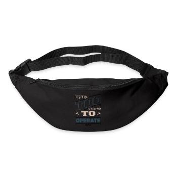 Anonyme masque piratage ingénieurs codes idée cadeau - Sac banane - noir - Devant
