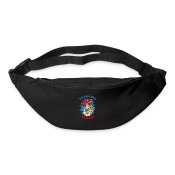 Decrime Nature Squelette de champignon magique coloré - Sac banane - noir - Devant