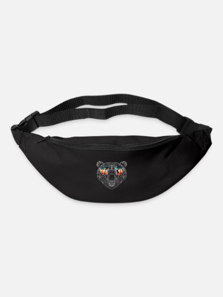 Ours Grizzli Ours brun Ours - Sac banane - noir