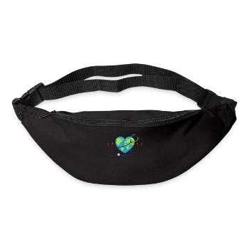 Earth Day Heartbeat- Tag der Erde mit Herzschlag - Gürteltasche - Schwarz - Vorne