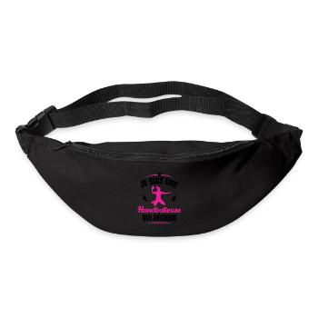 Je suis une handballeuse qui déchire - Sac banane - noir - Devant