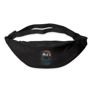 Loutre de mer - Sac banane - noir - Devant