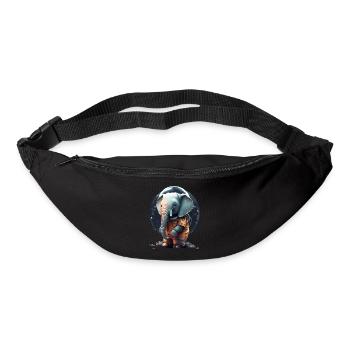 Cute elephant as astronaut - Bum bag - black - Front