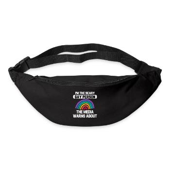 Regenbogen Gay Pride Month Lustiges Geschenk LGBT - Gürteltasche - Schwarz - Vorne