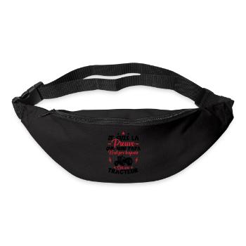 Preuve que mon papa tracteur, Papa agriculteur - Sac banane - noir - Devant