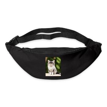 Weiße Perserkatze - Gürteltasche - Schwarz - Vorne