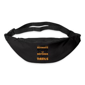 Retraité mon boulot est de réparer des trucs - Sac banane - noir - Devant
