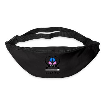 Jumeaux à bord de Baby Feet Babysitter Gift - Sac banane - noir - Devant