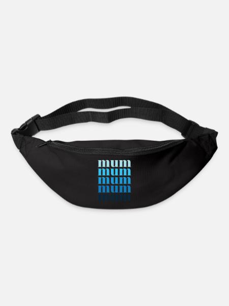 mum blau - Gürteltasche - Schwarz