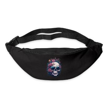 Flower Skull - Gürteltasche - Schwarz - Vorne