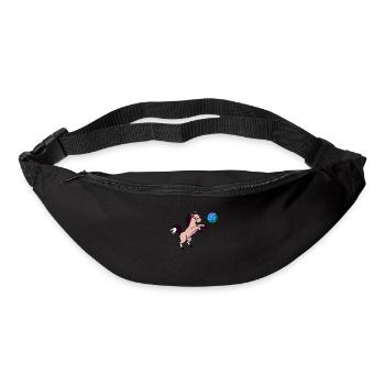 Süßes Pferd spielt Volleyball und Springt Grunge - Gürteltasche - Schwarz - Vorne