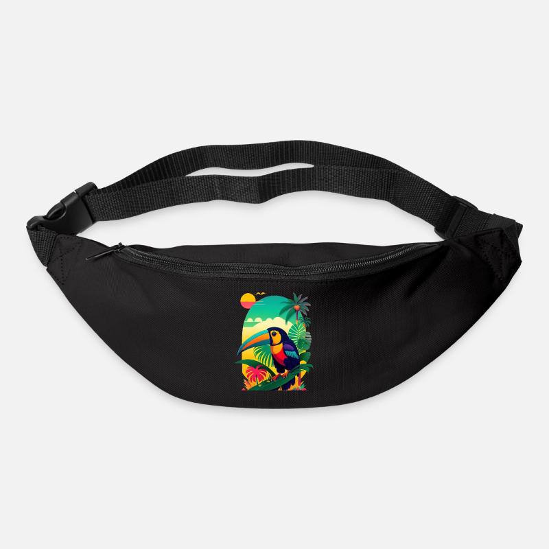Sundown mit Tucan - Gürteltasche - Schwarz