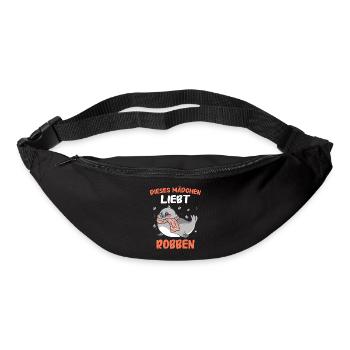 Robbe Robben Seerobbe Seelöwe Tier Seehund - Gürteltasche - Schwarz - Vorne