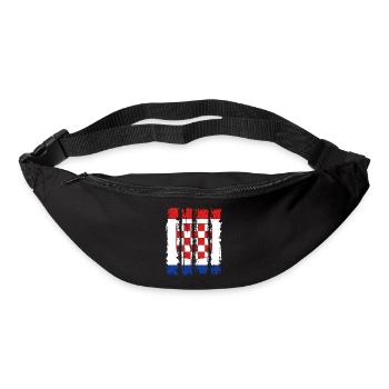 Croatian national flag emblem Croatia Hrvatska hrv - Bum bag - black - Front