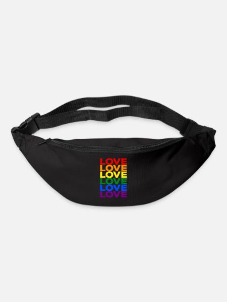Pride LGBT Gay Love Regenbogen LGBTQ CSD Geschenk - Gürteltasche - Schwarz